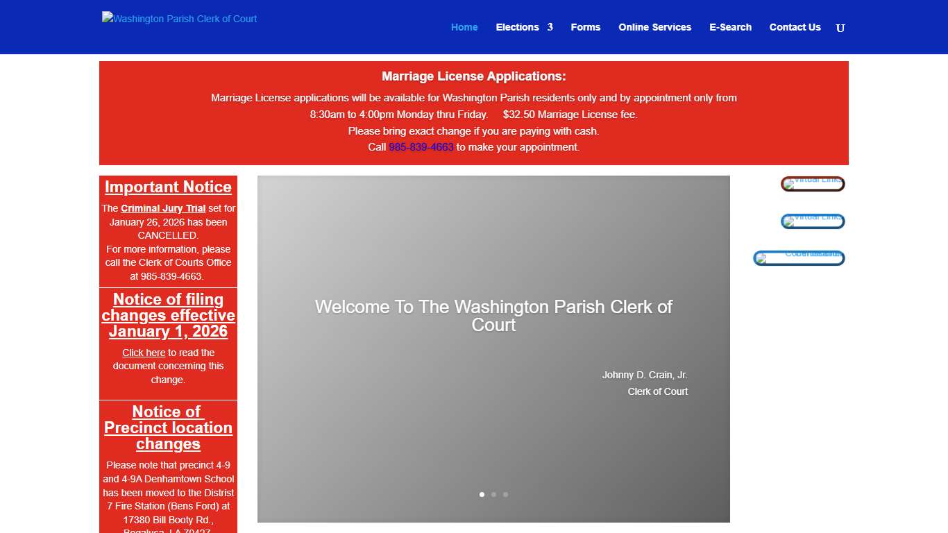 Washington Parish Clerk of Court Washington Parish Clerk of Court